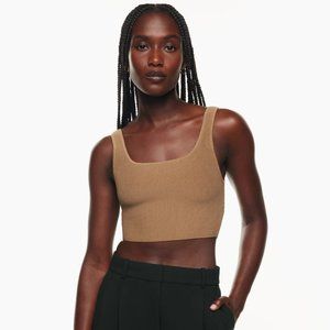NWT Babaton SCULPT KNIT SQUARENECK CROPPED TANK